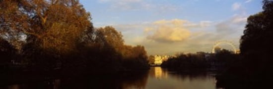 Lake in a park St Jamess Park Westminster London England Canvas Art - Panoramic Images (36 x 12)