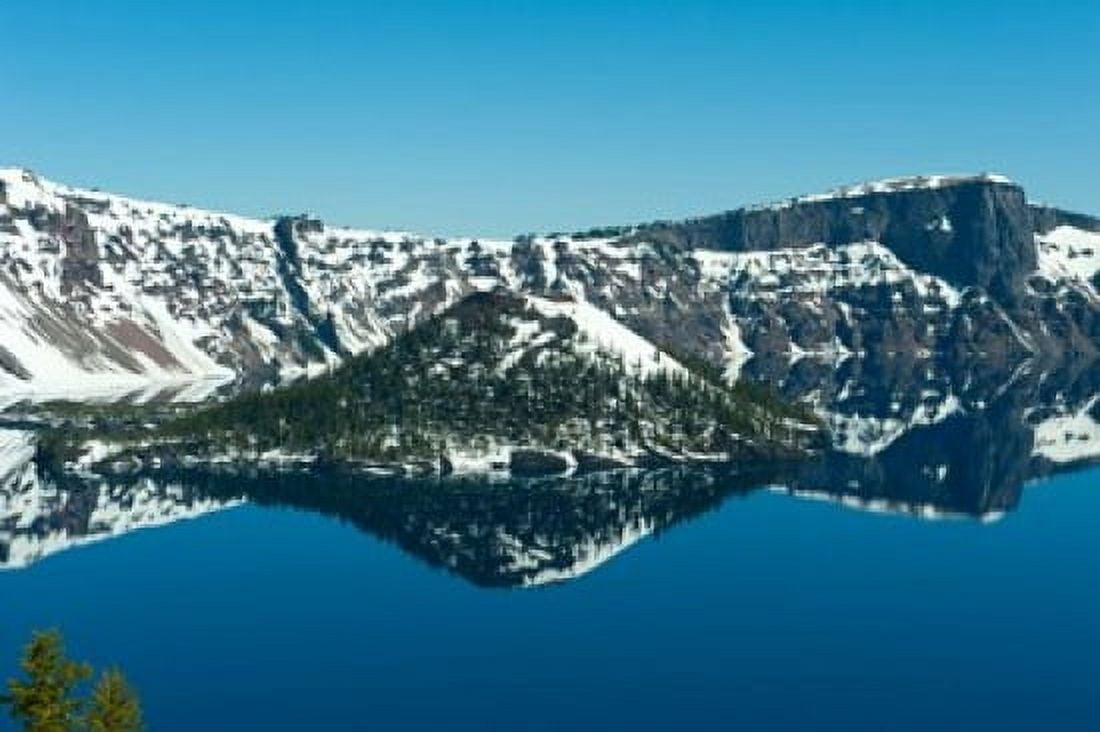 Lake in winter Crater Lake Crater Lake National Park Oregon USA Canvas Art - Panoramic Images (36 x 24)