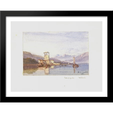 Lake of Garda 36x28 Large Black Wood Framed Print Art by William Leighton Leitch