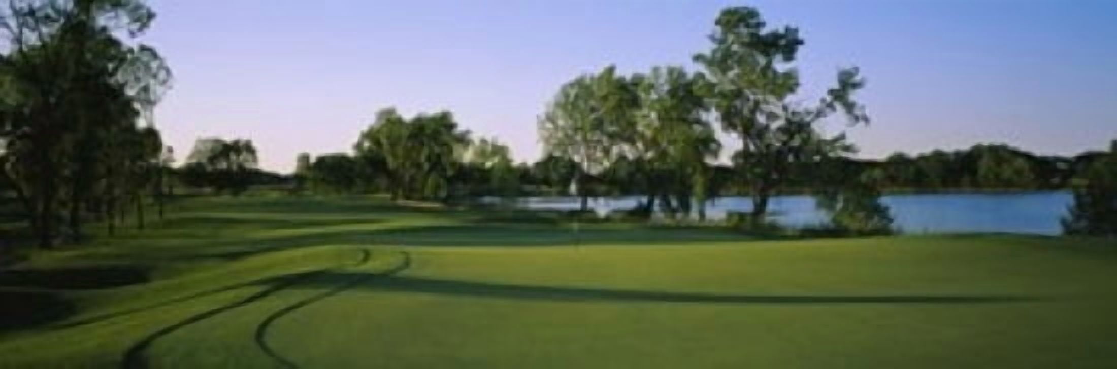 Lake on a golf course White Deer Run Golf Club Vernon Hills Lake County Illinois USA Canvas Art - Panoramic Images (36 x 12)
