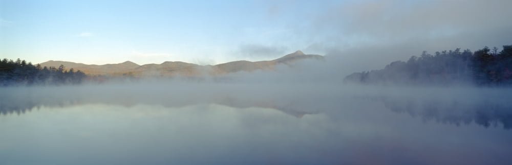Lake with mountain range in the background Chocorua Lake White Mountain National Forest New Hampshire USA Canvas Art - Panoramic Images (27 x 9)