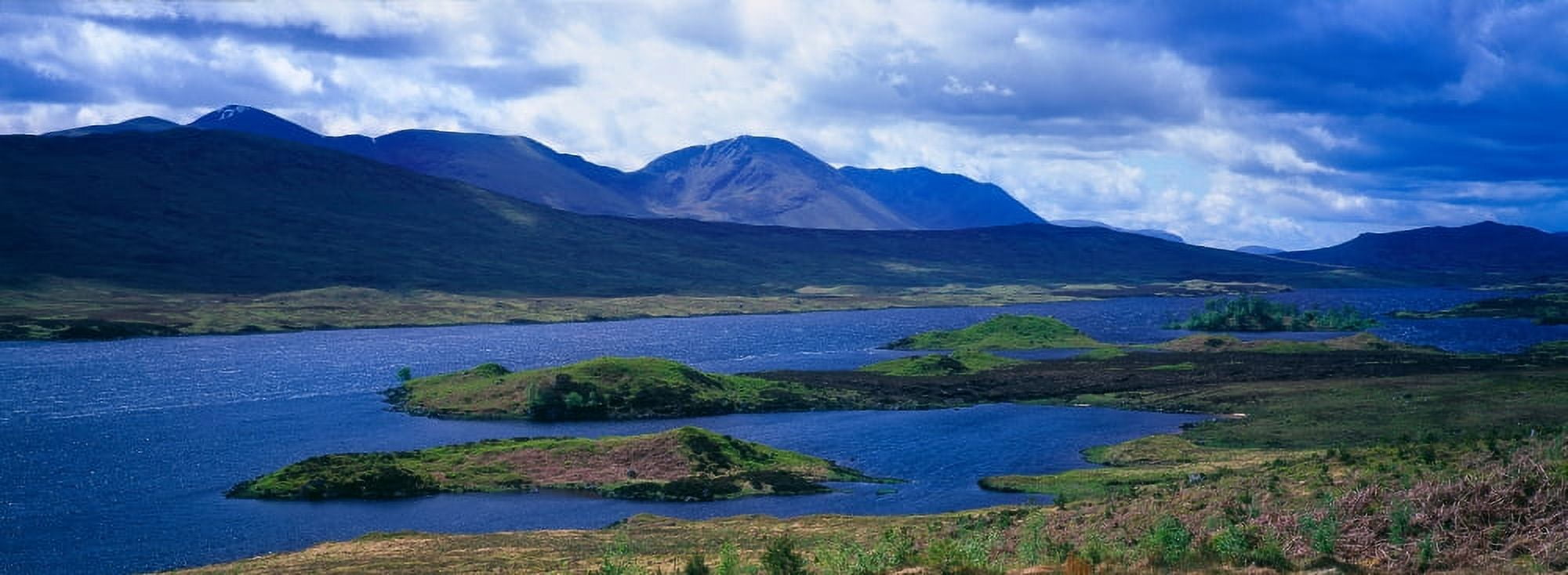 Lake with mountain range in the background Rannoch Moor Highlands Region Scotland Canvas Art - Panoramic Images (36 x 12)