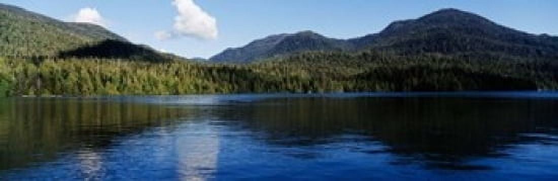 Lake with mountains Morse Basin Prince Rupert British Columbia Canvas Art - Paul Souders DanitaDelimont (36 x 12)