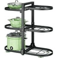 Lakecy 6 Tier Pots and Pans Lid Organizer Rack Holder, Adjustable Pot