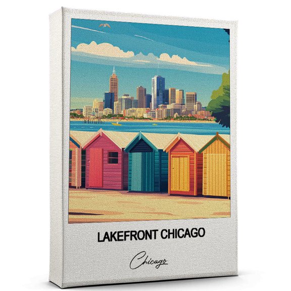 Lakefront Chicago Travel Canvas Art Stunning Travel Wall Print Chicago Canvas Inspired Artwork to Elevate Your Living Room or Office Ready to Hang