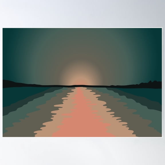 Lakefront Sunrise Poster Wall Art Modern Wall Decor For Living Room Bedroom Art Home Decor Office Wall Art