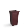 thumbnail image 1 of Mayne Lakeland 16" x 16" x 28" Tall Square Cranberry Red Self Watering Plastic Planter, 1 of 12