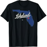 Lakeland Florida FL Map T-Shirt