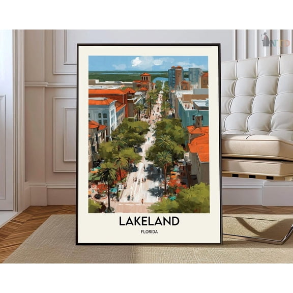 Lakeland Florida Sunshine State Poster, Unframed Paper Poster 8x10in