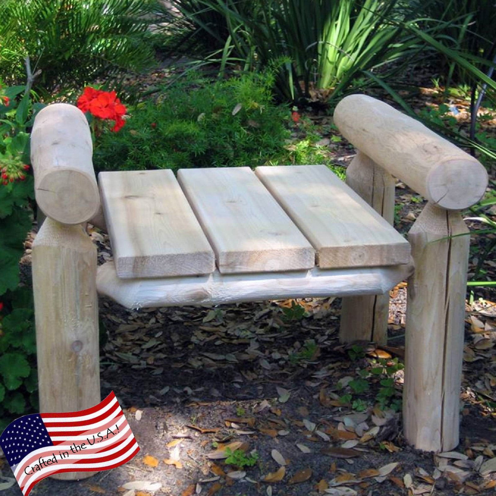 Natural Cedar & Pine Rustic 20" Square Ottoman