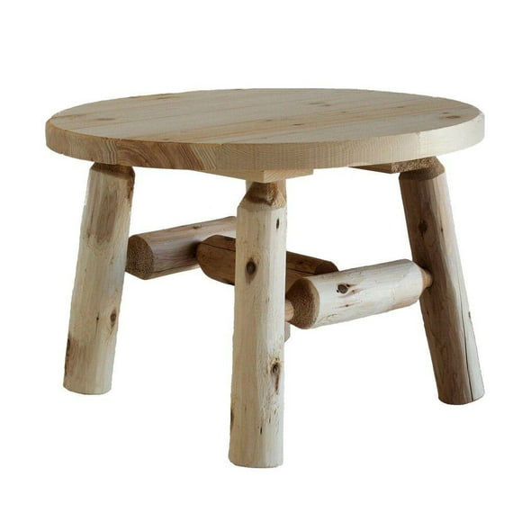 Lakeland Mills Classic Cedar Log Round Coffee Table