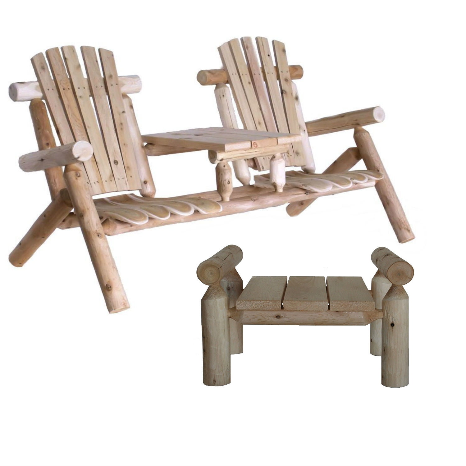 Lakeland Mills Tete-a-Tete Patio Chairs with Ottaman