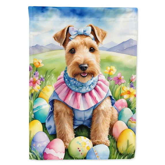 Lakeland Terrier Easter Egg Hunt Garden Flag 11.25 in x 15.5 in