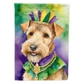 thumbnail image 1 of Lakeland Terrier King of Mardi Gras House Flag 28 in x 40 in, 1 of 7