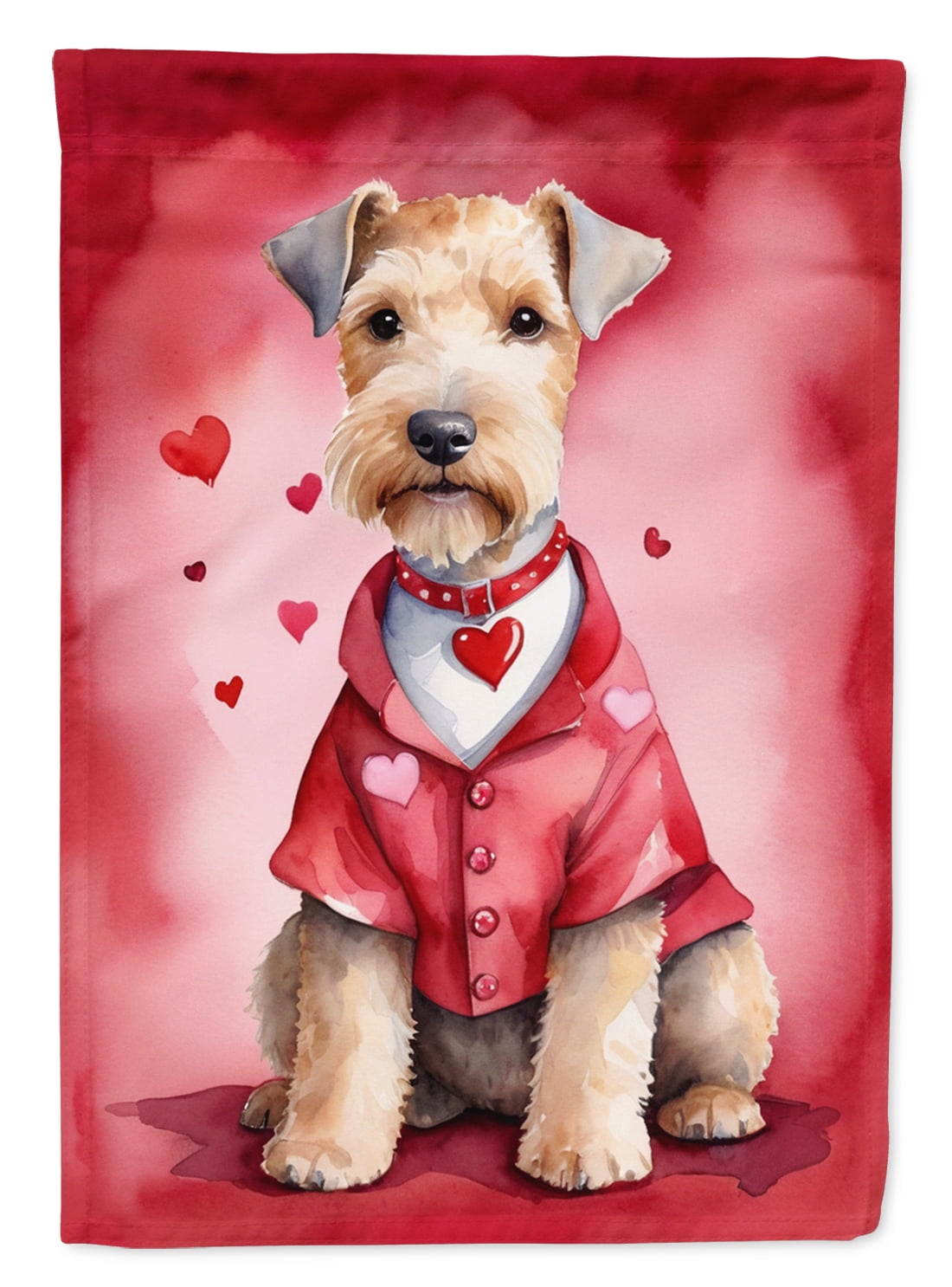 Lakeland Terrier My Valentine Garden Flag 11.25 in x 15.5 in