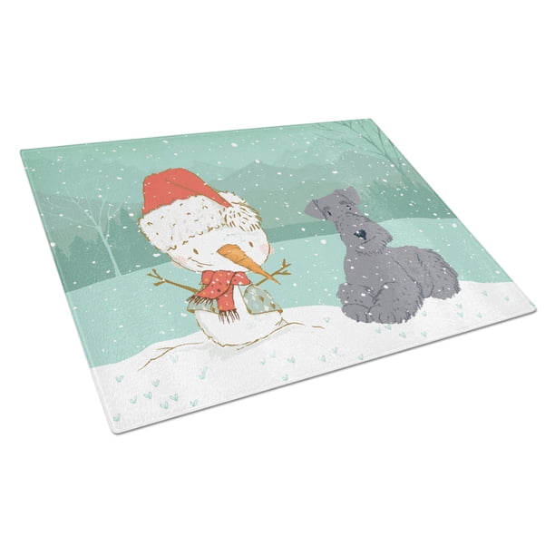 Lakeland Terrier Snowman Christmas Glass Cutting Board Large - Walmart ...