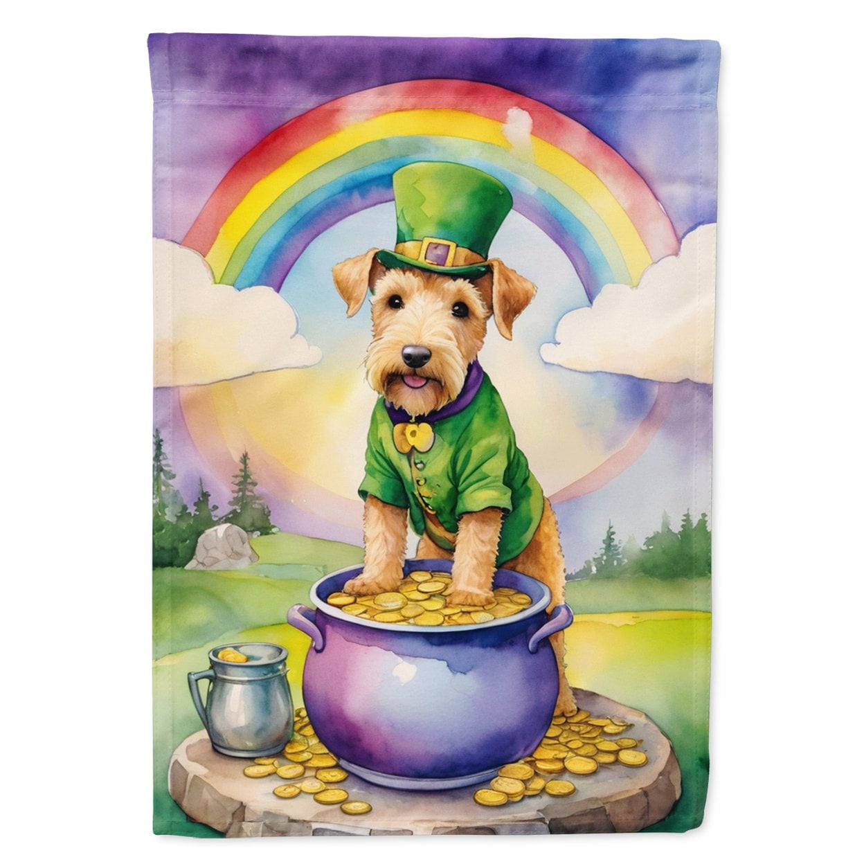 Lakeland Terrier St Patrick's Day Garden Flag 11.25 in x 15.5 in