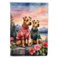 thumbnail image 1 of Lakeland Terrier Two Hearts House Flag, 1 of 7