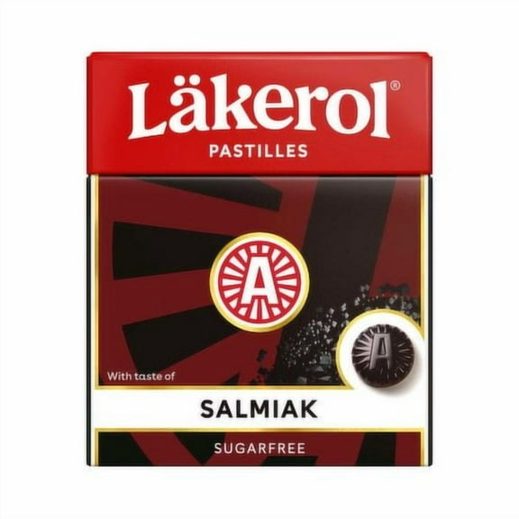 Lakerol Swedish Salmiak Salty Licorice Sugar Free Candy Drops 23g FROM SWEDEN
