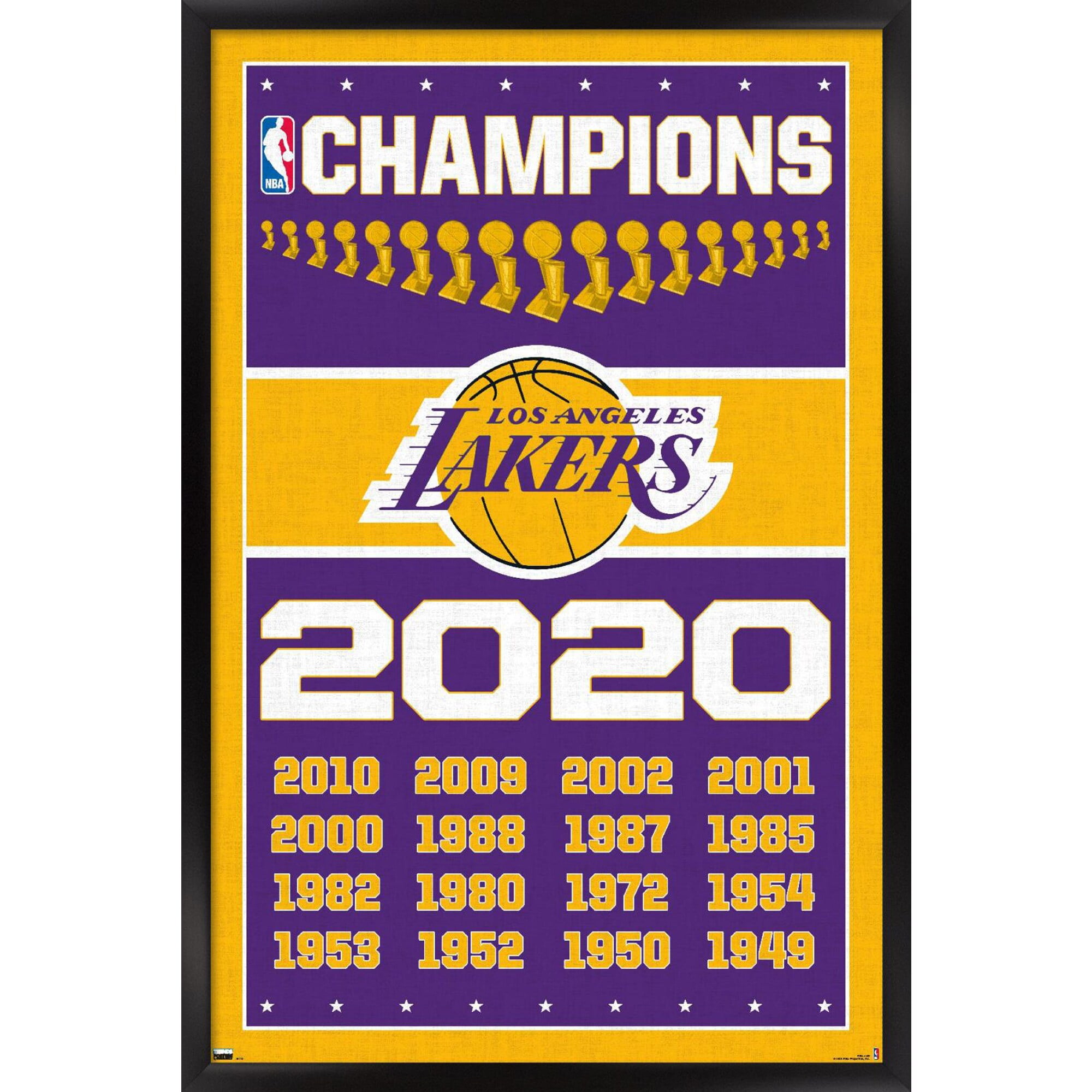 Lakers 17-Time NBA Finals Champions Trophy 24'' x 35'' Champs