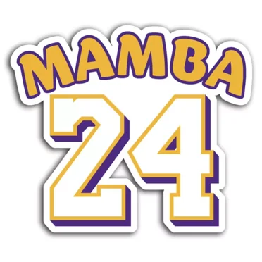 Lakers Kobe Mamba 24 Sticker Basketball Decals Laptop Truck Glass Pc Phone Decal Water Bottle Stickers Car Decals, Laptop Sticker
