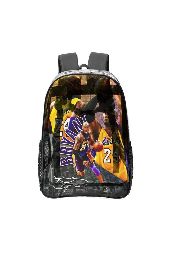 Lakers Kobe Pattern Transparent Backpack Lightweight And fashionable Showcasing Personality And Leading The Trend