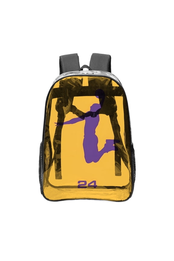 Lakers Kobe Pattern Transparent Backpack Lightweight And fashionable Showcasing Personality And Leading The Trend