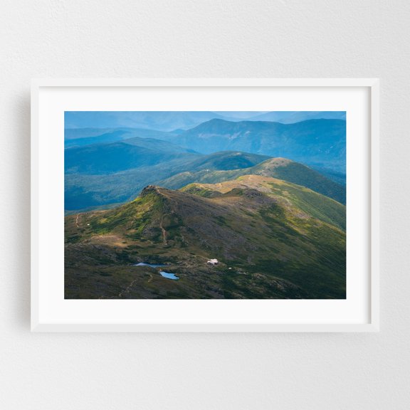 Lakes of the Clouds - New Hampshire Photography Mountain Landscape Nature Scenic Travel Poster White Framed Wall Art Print 5 x 7 inches