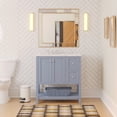 thumbnail image 1 of Lakeshore 36" Bathroom Vanity with Powder Blue Cabinet and Engineered Carrara Top, 1 of 6