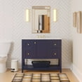 thumbnail image 1 of Lakeshore 42" Bathroom Vanity with Royal Blue Cabinet and Engineered Carrara Top, 1 of 6