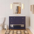 thumbnail image 1 of Lakeshore 42" Bathroom Vanity with Royal Blue Cabinet and Engineered White Top, 1 of 6
