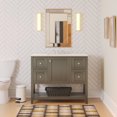 thumbnail image 1 of Lakeshore 42" Bathroom Vanity with Weathered Gray Cabinet and Engineered White Top, 1 of 6