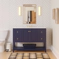 thumbnail image 1 of Lakeshore 48" Bathroom Vanity with Royal Blue Cabinet and Engineered Carrara Top, 1 of 6