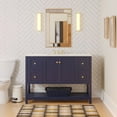 thumbnail image 1 of Lakeshore 48" Bathroom Vanity with Royal Blue Cabinet and Engineered White Top, 1 of 6