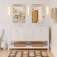 thumbnail image 1 of Lakeshore 60" Double Bathroom Vanity with White Cabinet and Engineered Carrara Top, 1 of 6