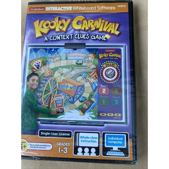 Lakeshore Interactive Whiteboard Software Kooky Carnival Context Clues Grade 1-3