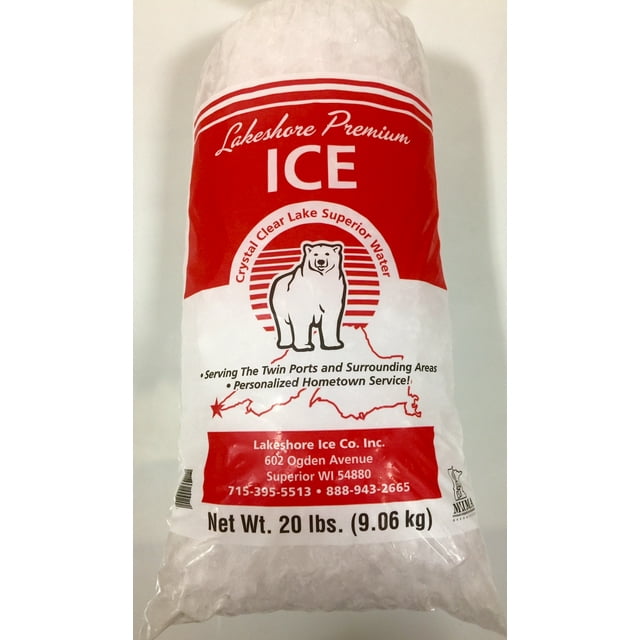 Lakeshore Premium Ice, ice cubes,20lb bag