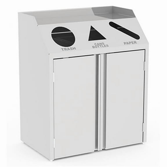 Lakeside 4315 Waste And Recyling Stations Stainless Steel