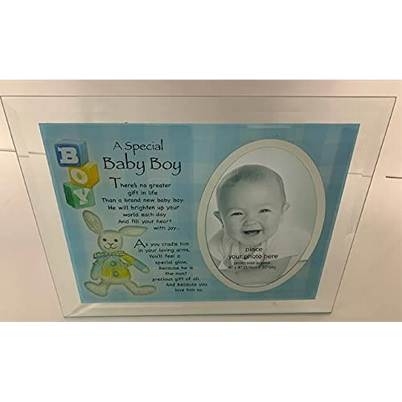 Lakeside 497322016 Baby Boy Memory Glass Frame