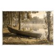 thumbnail image 1 of Lakeside Canoe Forest Wilderness Landscape Photograph Unframed Art Print Wall Art, 1 of 6