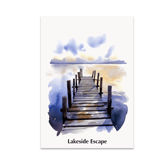 Lakeside Escape Nature Wall Decor - Nature Enthusiast - 13x19 Poster Print