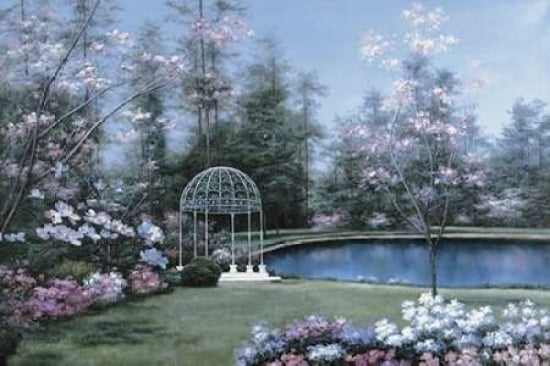 Lakeside Gazebo Canvas Art - Diane Romanello (12 x 18)