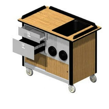 Lakeside Hydration/Nutrition Cart - Stainless Steel with Laminate