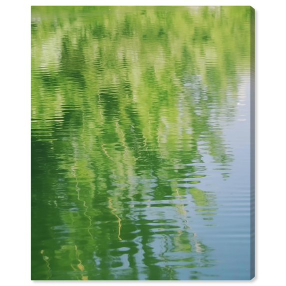Lakeside Lushness I Canvas Coastal Paintings by Art Remedy, Gallery Wrapped, 30" x 36"