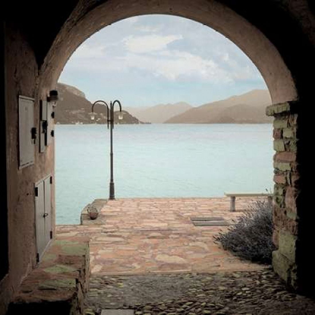 Lakeside Portal Promenade Canvas Art - Alan Blaustein (24 x 24)