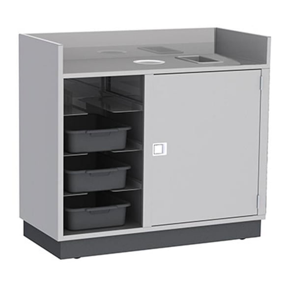 Lakeside Set-up Stations Mobile Stainless Steel- Gray