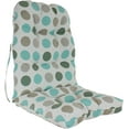 thumbnail image 1 of Lakeside Teal and Gray Big Dots Indoor / Outdoor Adirondack Cushion Patio Chair Cushion, 1 of 4