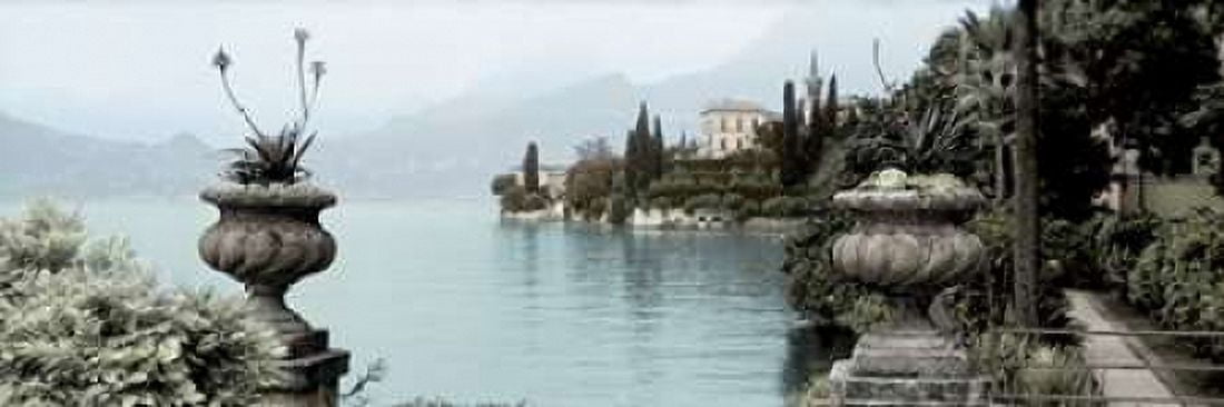 Lakeside Urns Canvas Art - Alan Blaustein (12 x 36)