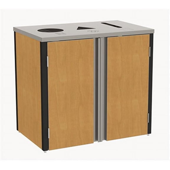 Lakeside 3415 Waste And Recyling Stations Laminate- Light Maple