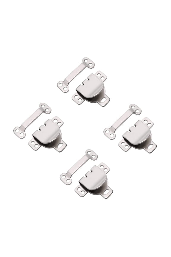 Metal Hooks & Eyes Sewing Hooks and Eyes Closure Assorted for Bra Trousers Skirt Dress and Sewing DIY Craft - 4 Sets in a Pack - Light Nickel Sets